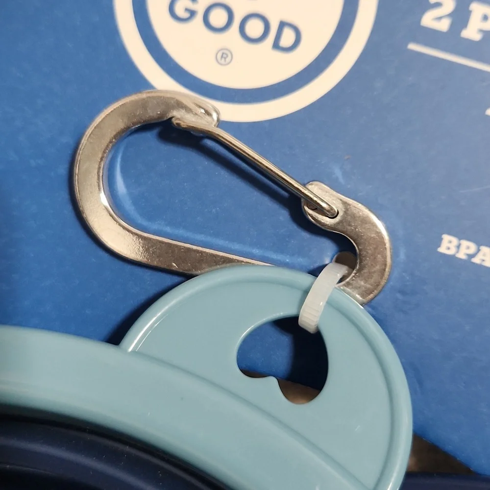 NWT Life is Good 2-Pack Collapsible Travel Pet Bowls - 34oz Blue/Purple